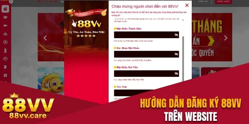 Đăng Ký 88VV - Hướng Dẫn Chi Tiết Cách Gia Nhập Sân Chơi 2 Hướng dẫn đăng ký 88VV trên website nhà cái