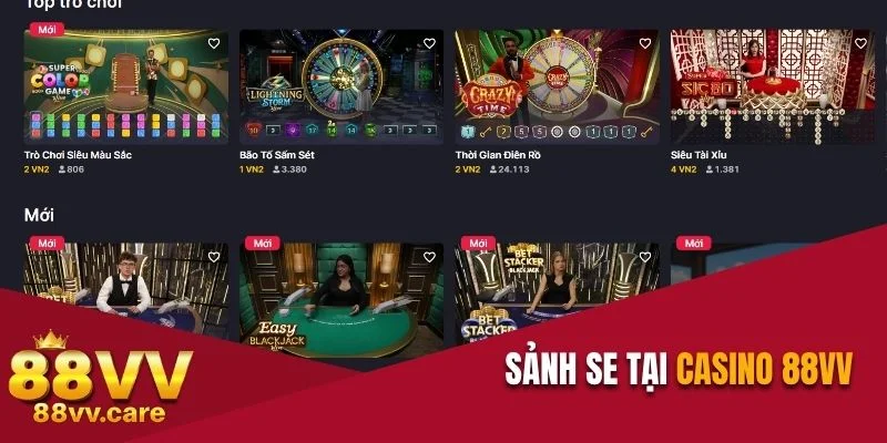 Sảnh SE tại Casino 88VV